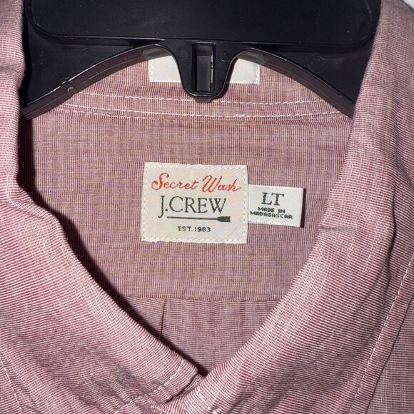 J Crew size LT Secret Wash Cotton Poplin Shirt Button Up Classic Men’s New - Picture 4 of 12